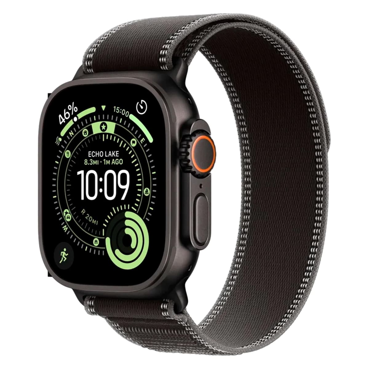 Apple Watch Ultra 3 MF1D4AF/A Celular + GPS Caixa Titânio Preto 49mm - Loop Trail Preto S/M