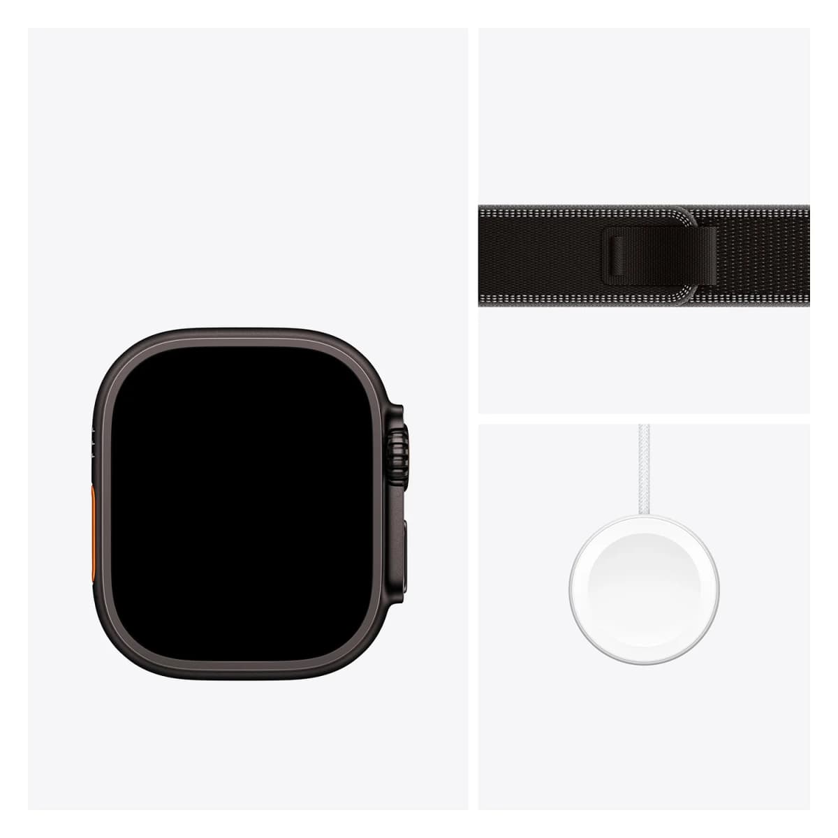 Apple Watch Ultra 3 MF1D4AF/A Celular + GPS Caixa Titânio Preto 49mm - Loop Trail Preto S/M
