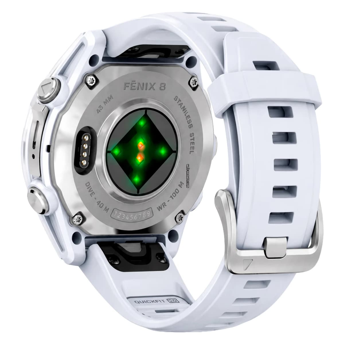 Smartwatch Garmin Fenix 8 010-02903-00 43mm - Branco e Prata