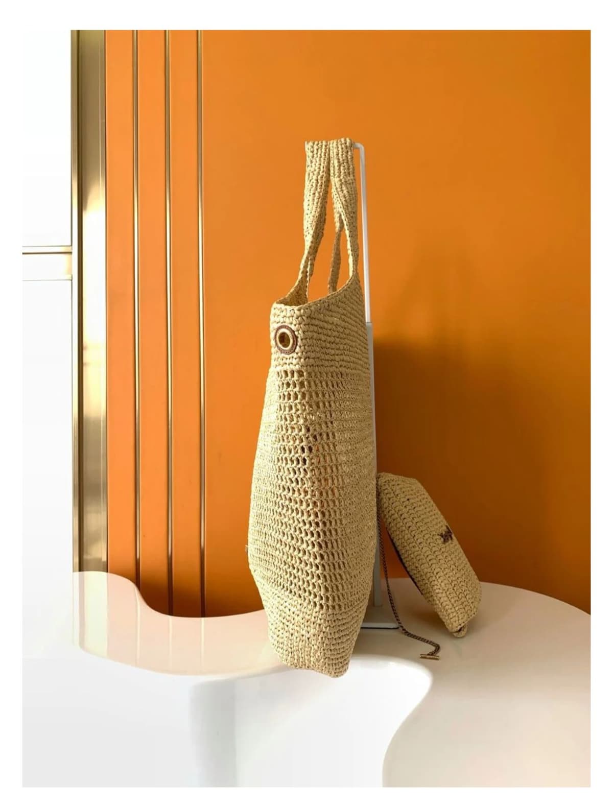 YSL Icare Raffia