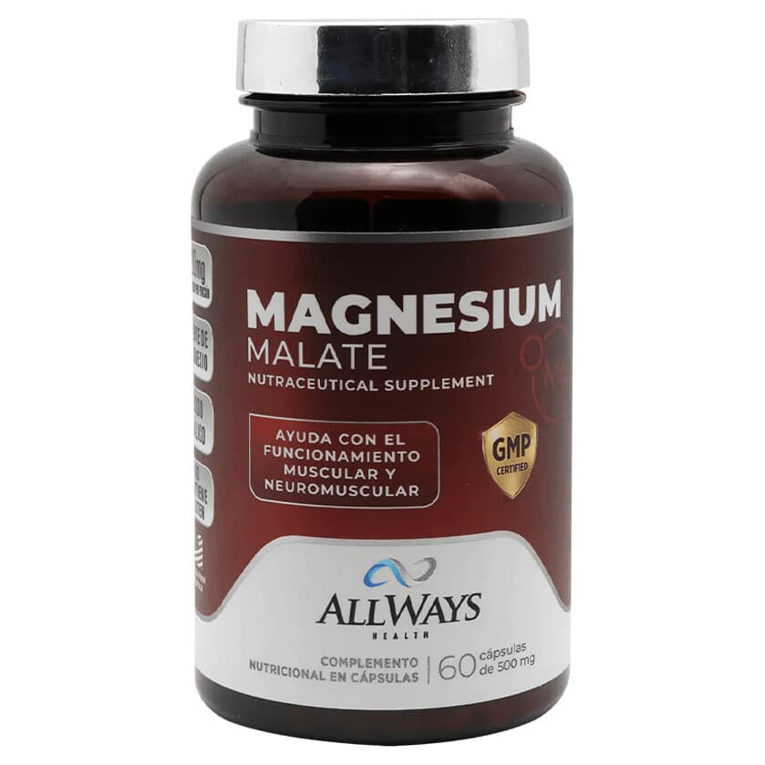 Allways Health Malato de Magnésio 60 Cápsulas