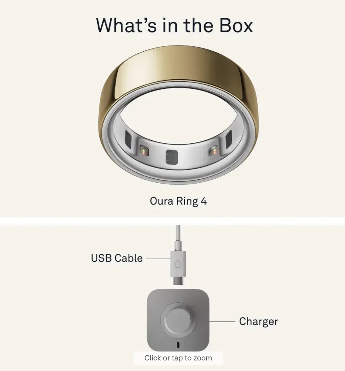 Anel Inteligente Oura Ring 4 Gold Tamanho 9