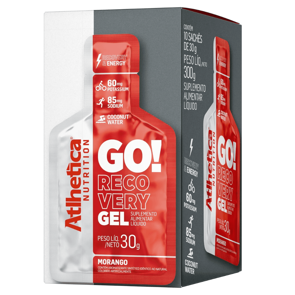 Athletica Nutrition GO Recovery Gel Morango 30g Caixa 12un