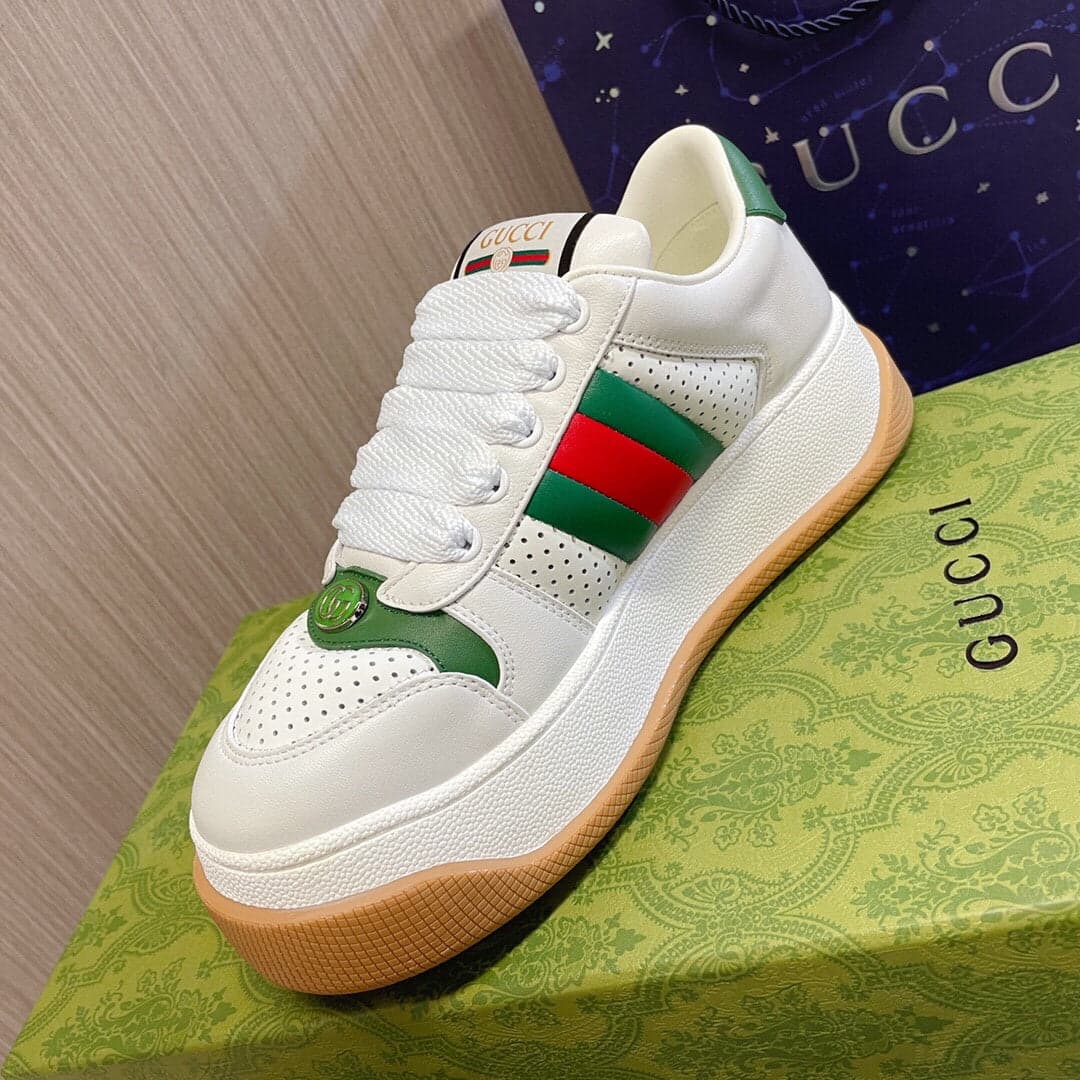 Gucci Screener GG White Leather – Calçados
