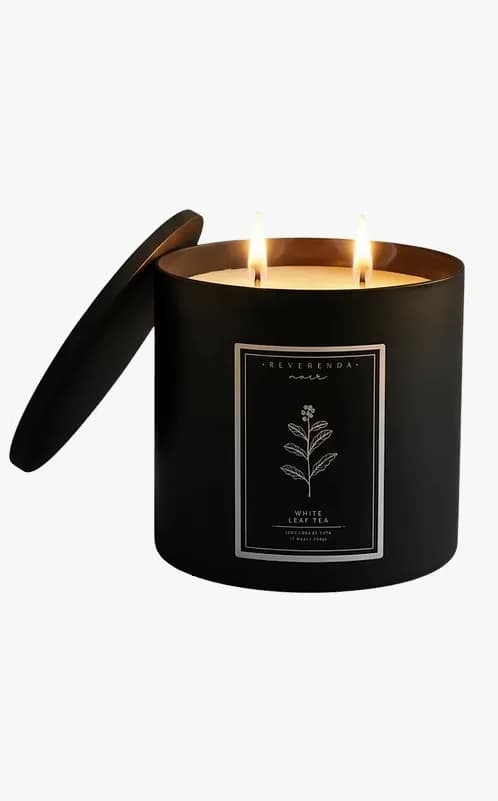 Vela aromática reverenda noir white leaf tea 500gr