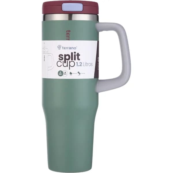 Garrafa split cup terrano 1.2l verde olivo