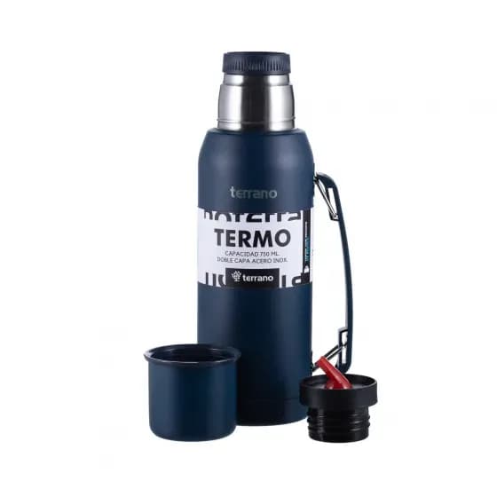 Cantil de aço inox terrano 750ml azul opaco