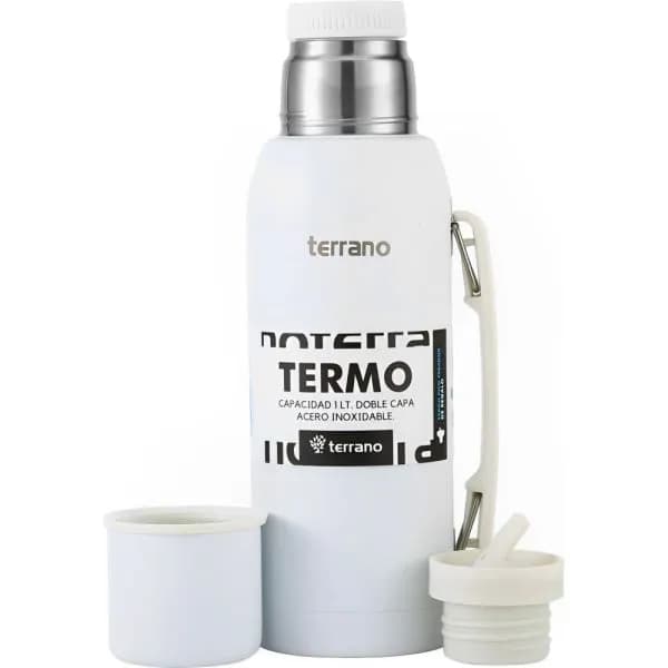 Garrafa térmica terrano 1l manija movil + bota protectora blanco