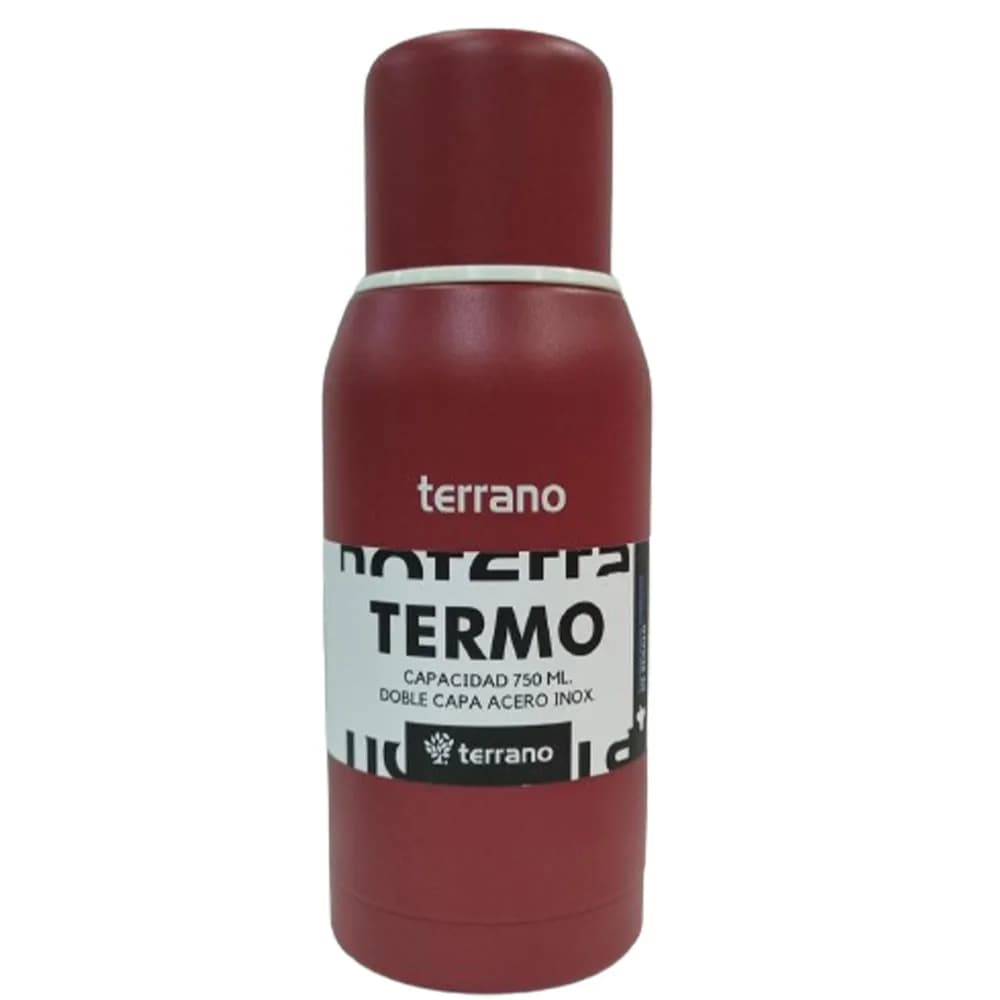 Garrafa de aço inox terrano 750ml rojo