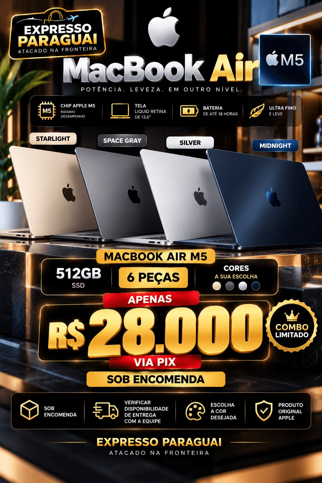 Combo 6x MacBook Air M5 512GB — foto 1