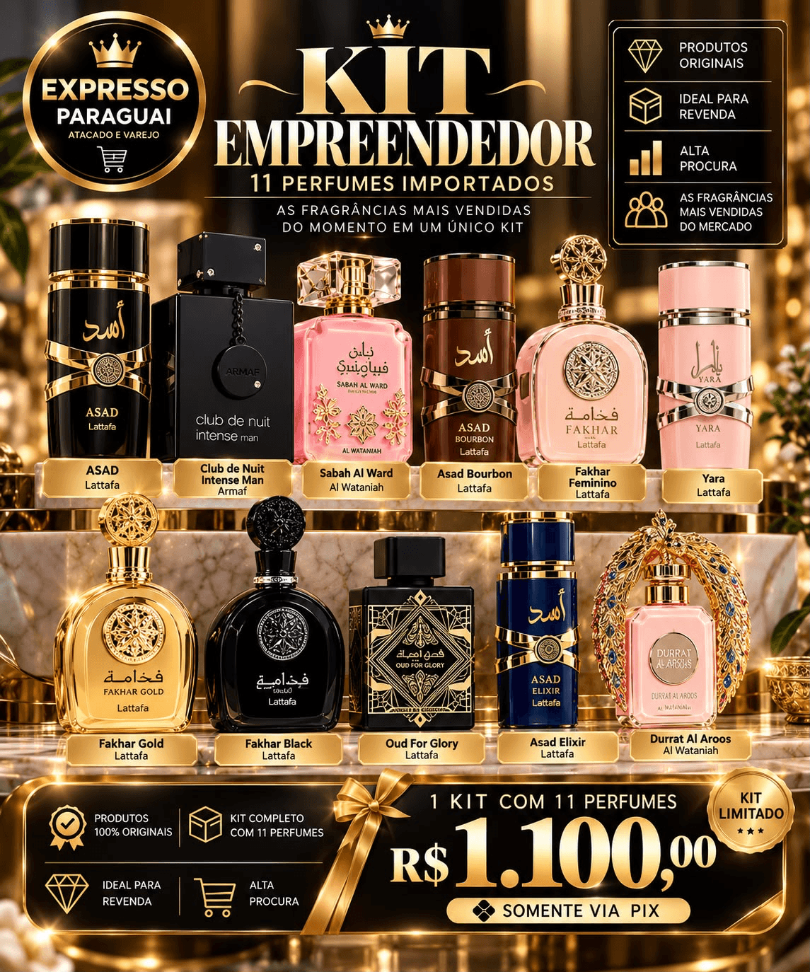 Kit Empreendedor — 11 Perfumes Importados — foto 1