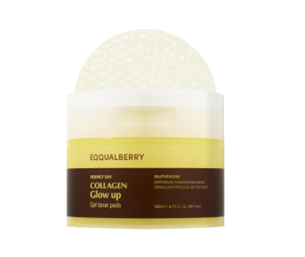 Tônico eqqualberry collagen glow up gel pads 140 ml