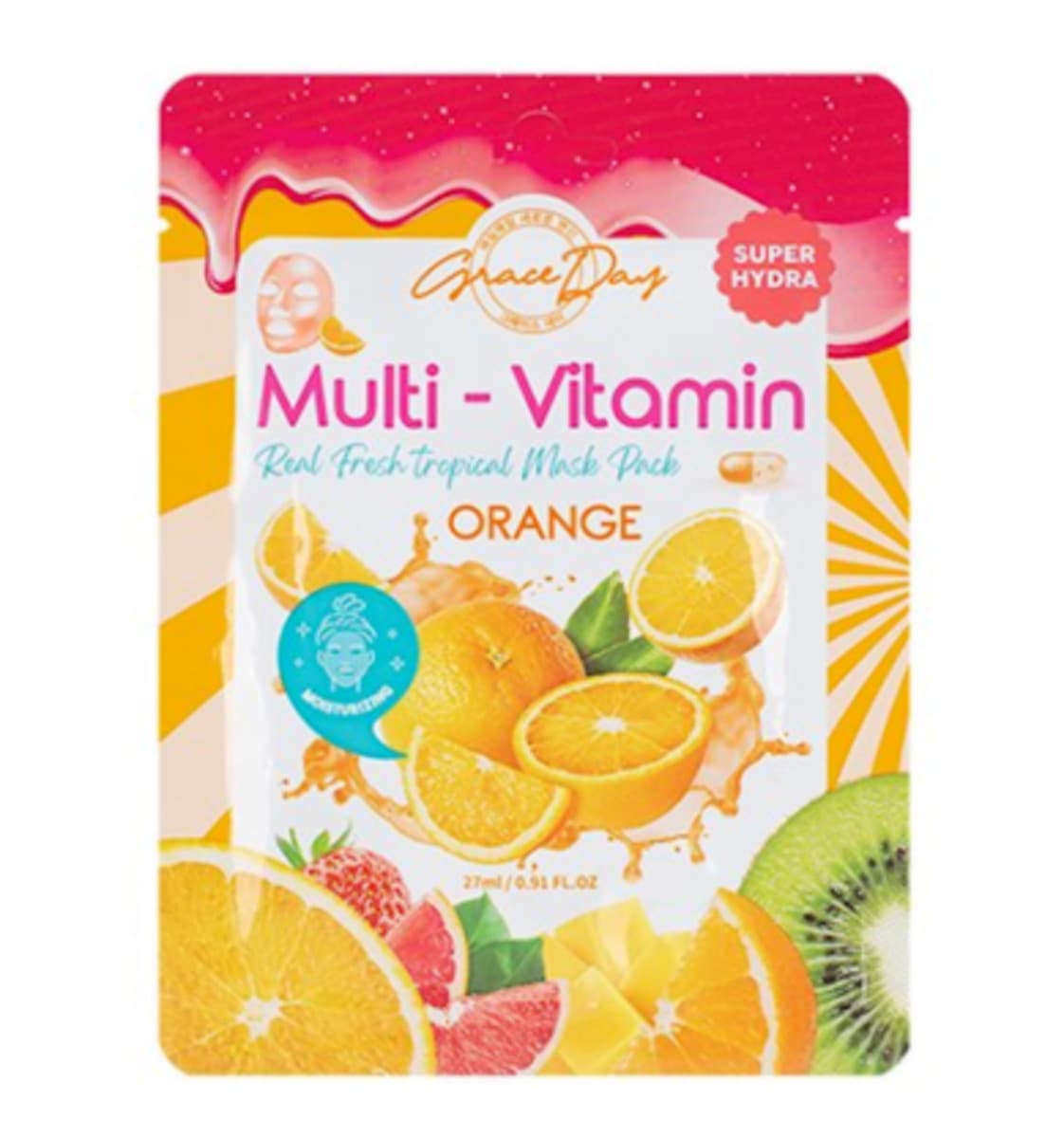Máscara facial graceday multi-vitamin orange 27ml