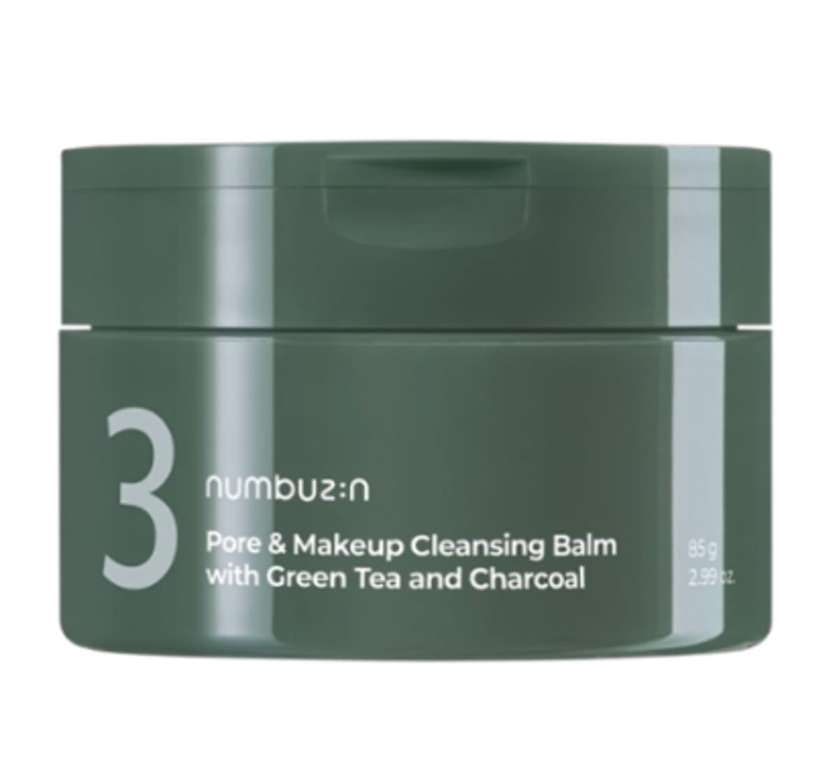 Balm de limpeza numbuzin pore&makeup with green tea and charcoal 85g