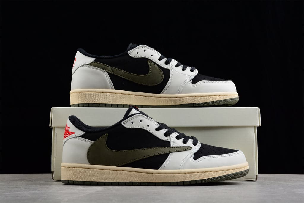 Jordan 1 Retro Low OG SP Travis Scott Olive DZ4137-106.