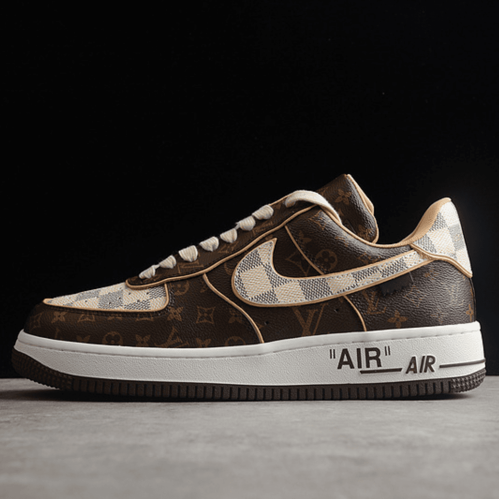 Nike Air Force 1 Low Louis Vuitton Monogram Brown Damier Azur.