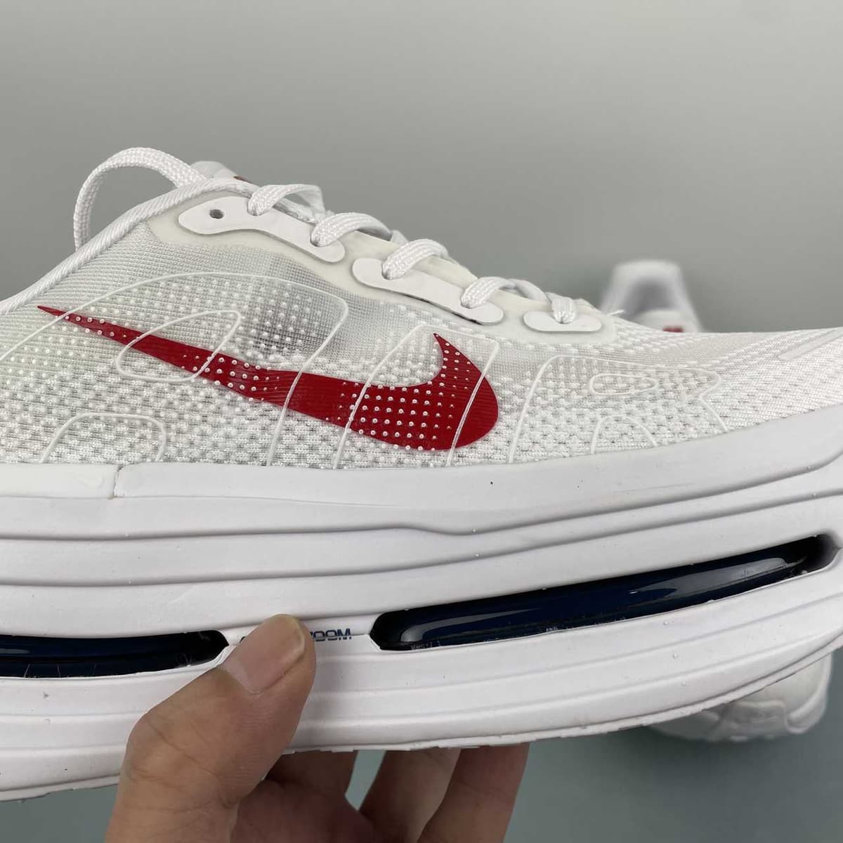 Nike Vomero Premium White Bright Crimson.
