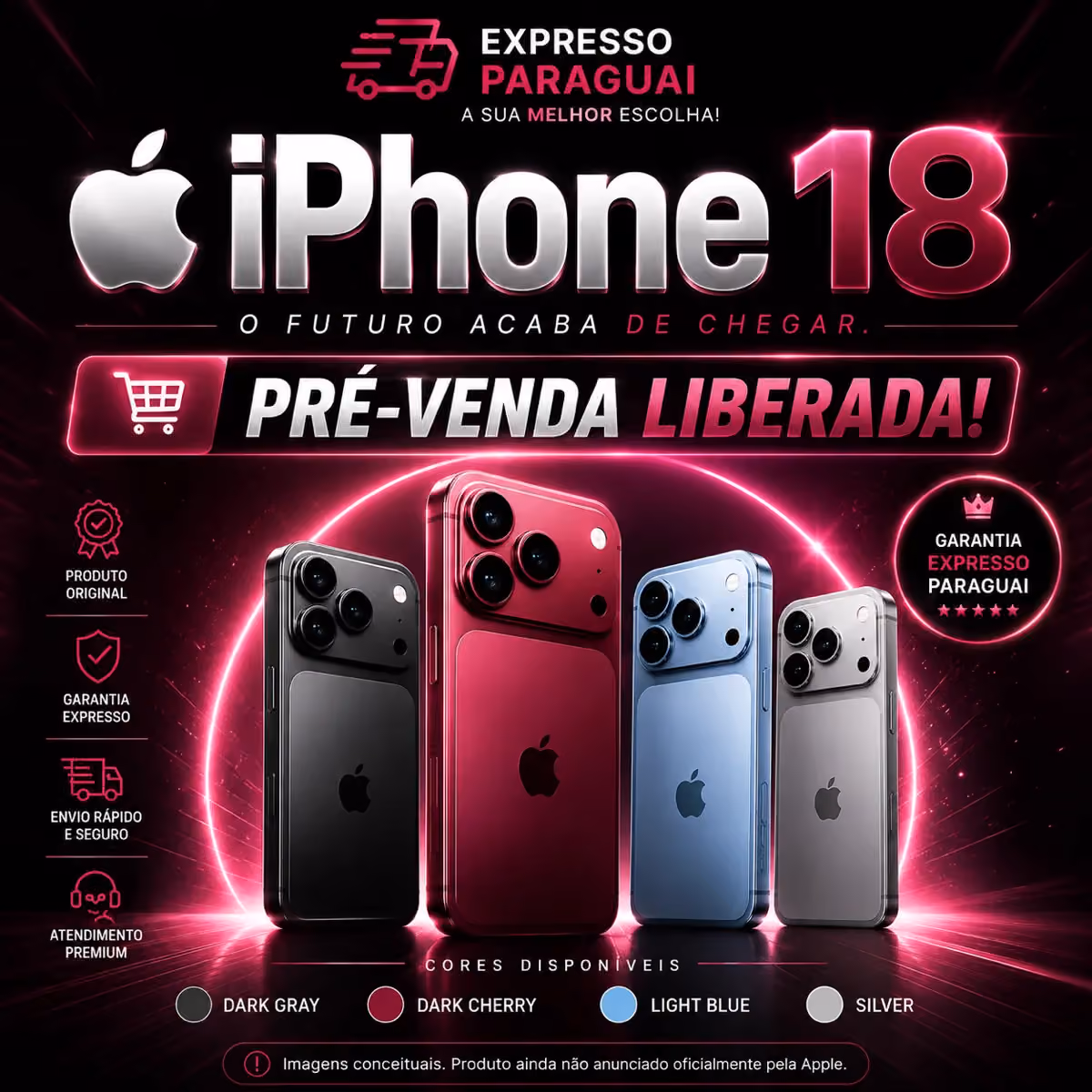 Apple iPhone 18 Pro Max 256GB - PRÉ-VENDA