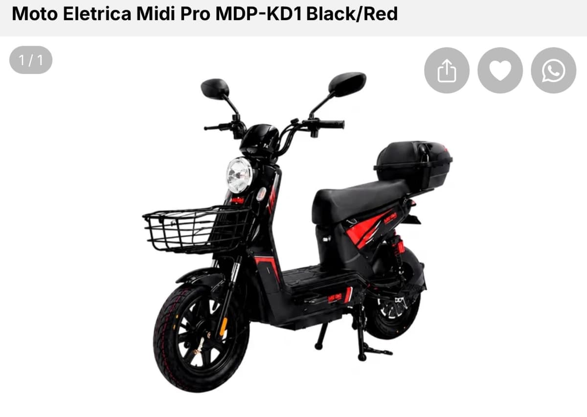 Moto Elétrica Midi Pro MDP-KD1 Black/Red