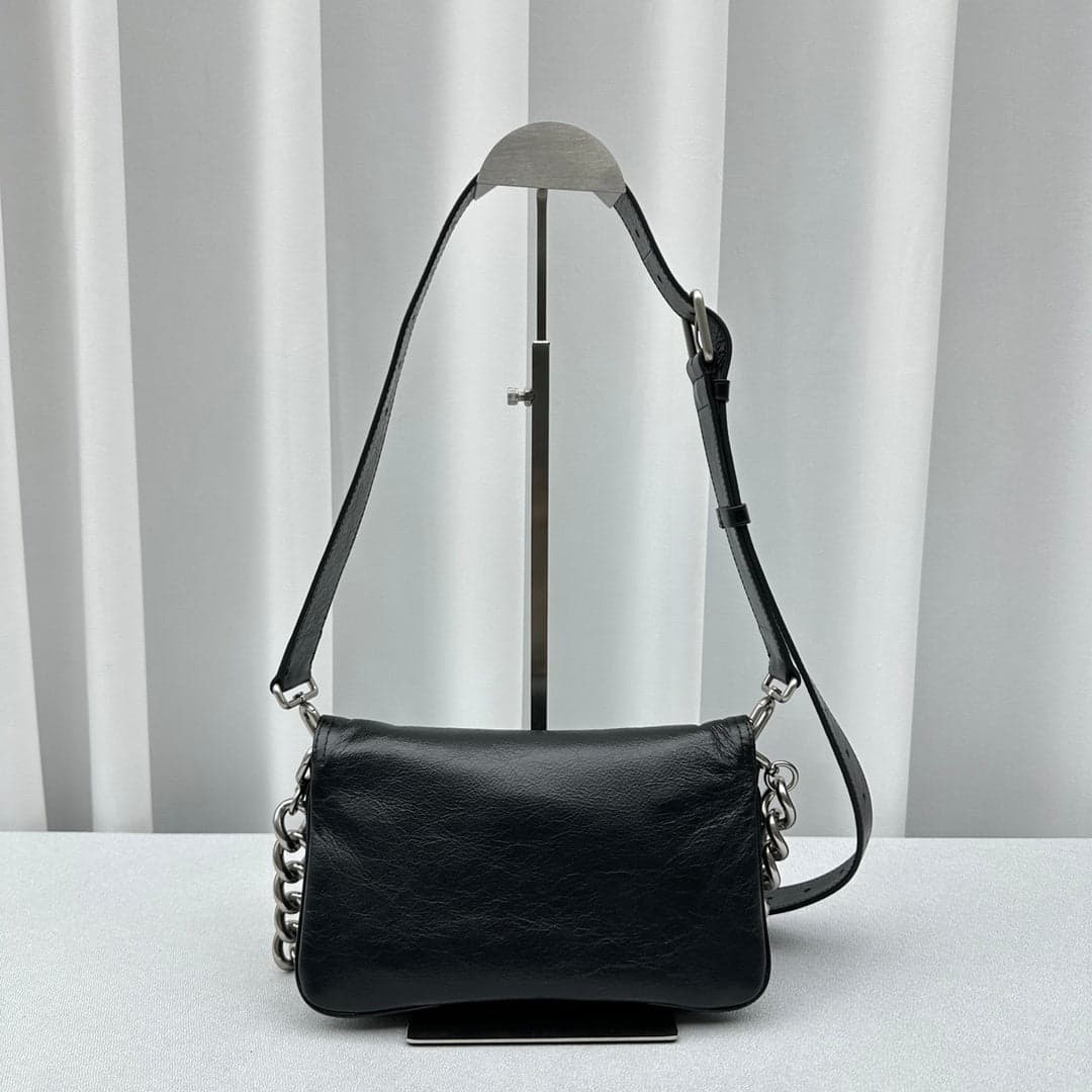 Balenciaga Small BB Soft Flap Shoulder Black