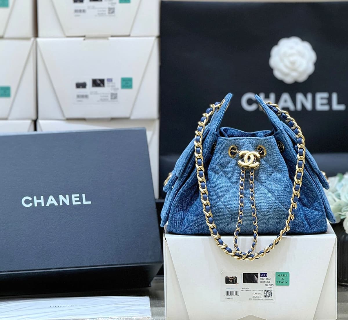 Bolsa CHANEL 25 Cyan Blue