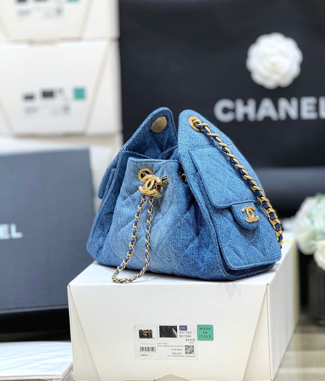 Bolsa CHANEL 25 Cyan Blue
