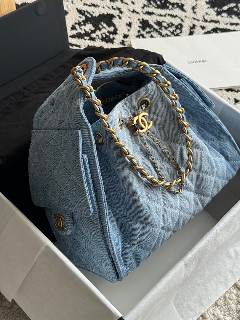 Bolsa Hobo Chanel 25 Denim Small