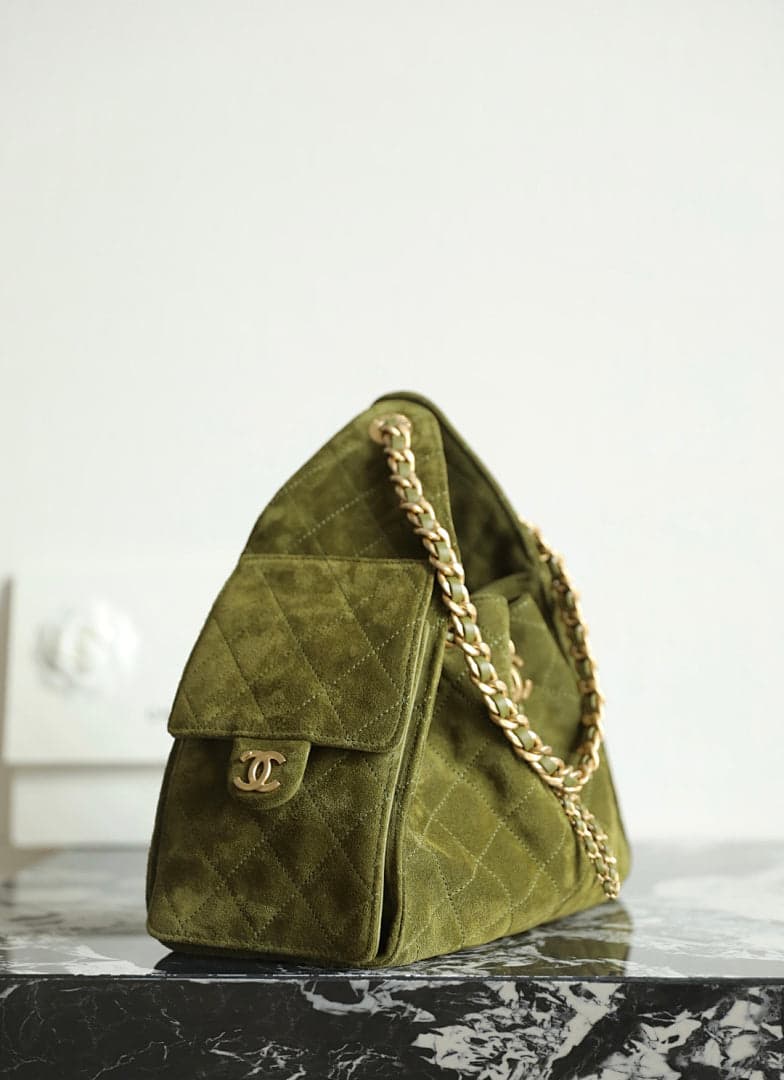 Bolsa Hobo Chanel 25 Green Small