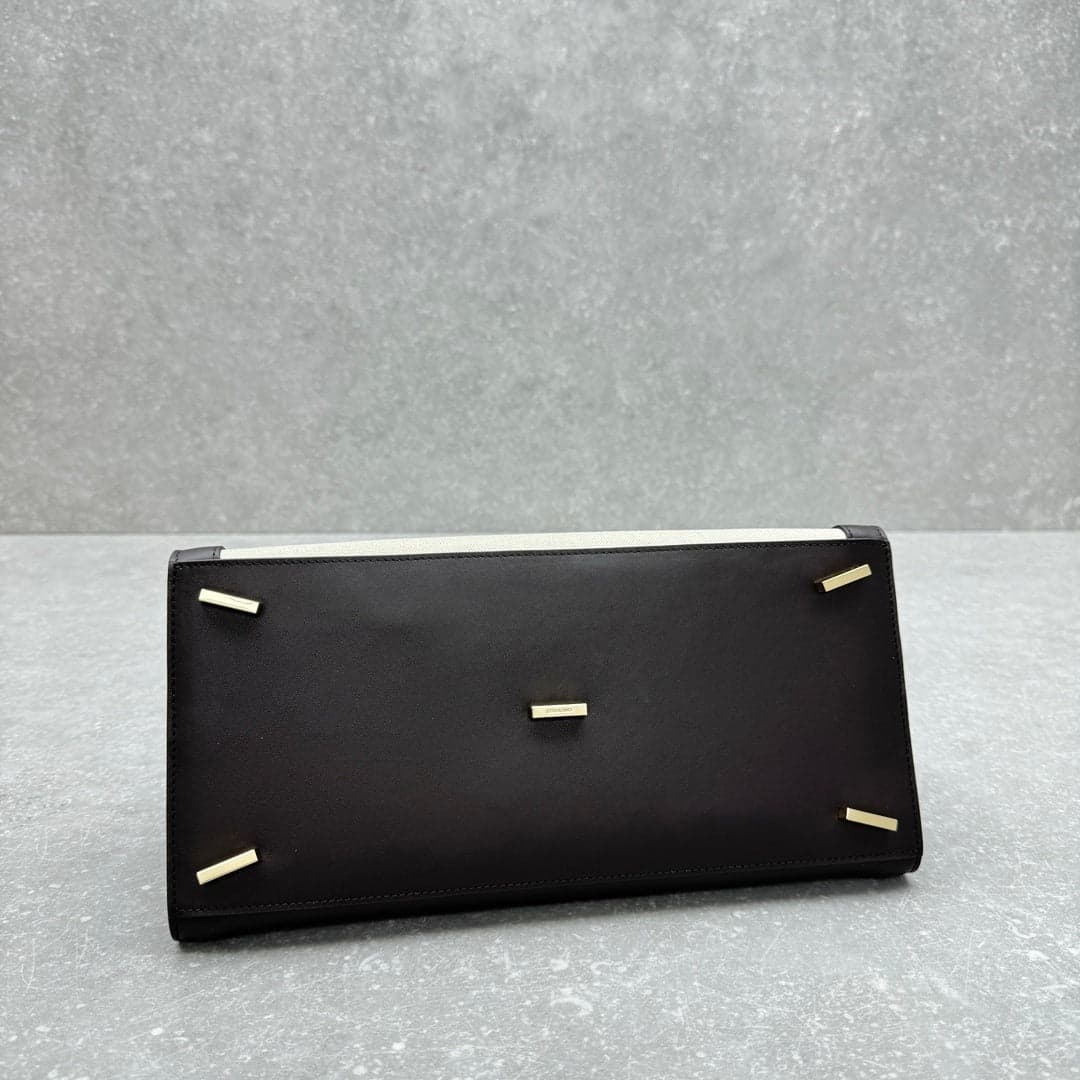 bolsa tote Ferragamo Hug bege e black