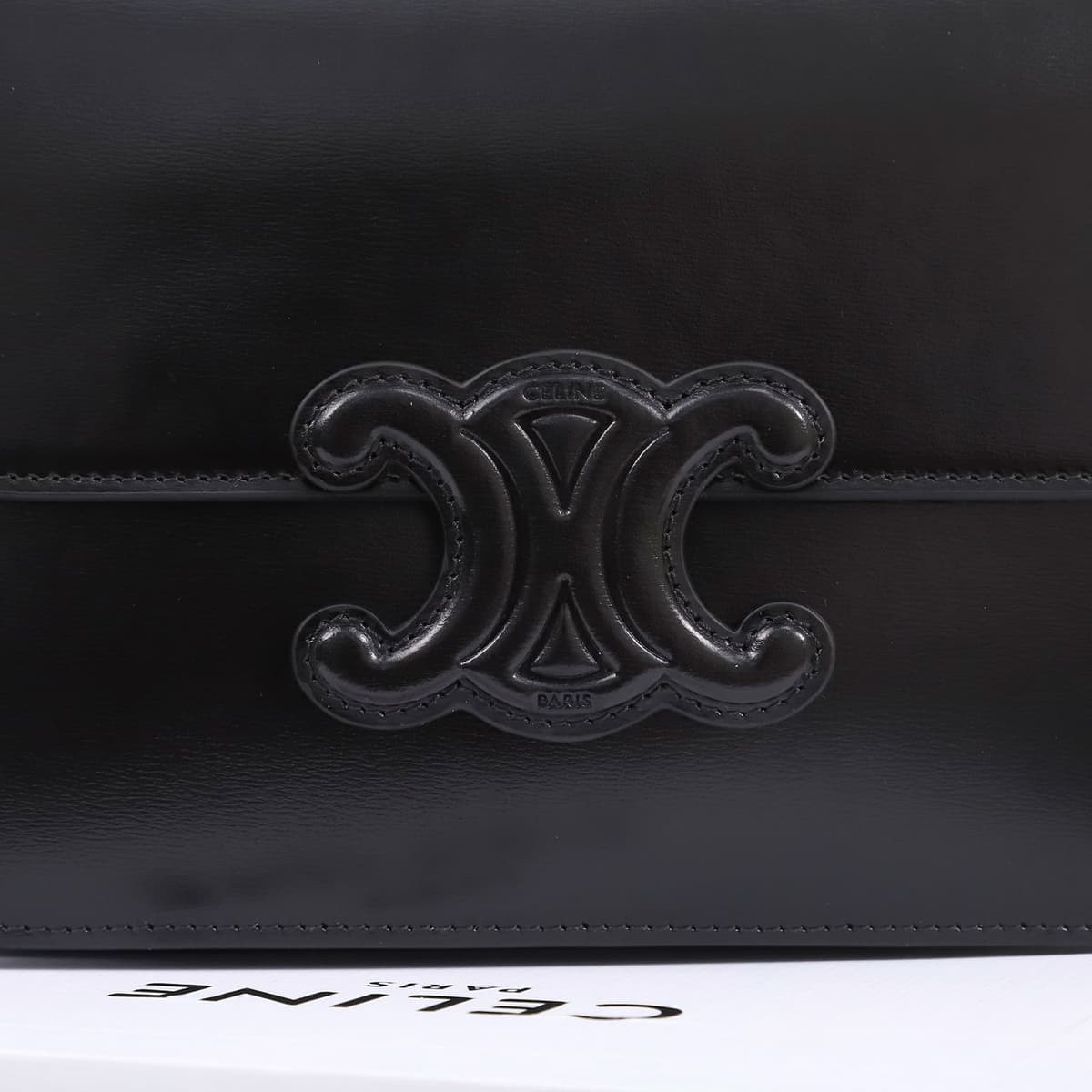 Celine Calfskin Teen Cuir Triomphe Anthracite