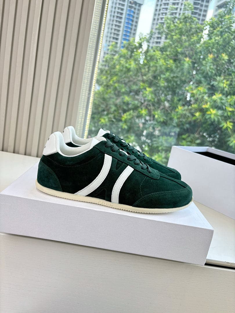 Celine Jogger Low Lace-Up Sneaker Green