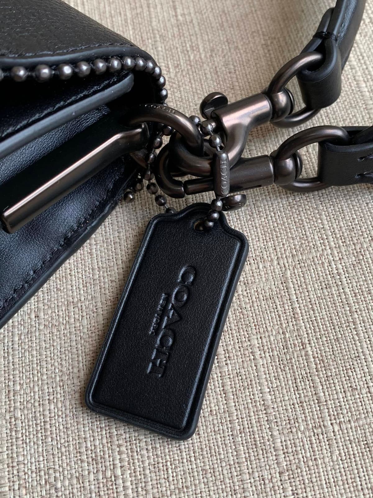 Coach Tabby Shoulder Bag 26 with Beadchain Black