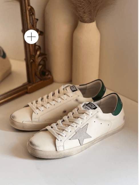 Golden Goose Superstar Leather Sneakers White/Green .