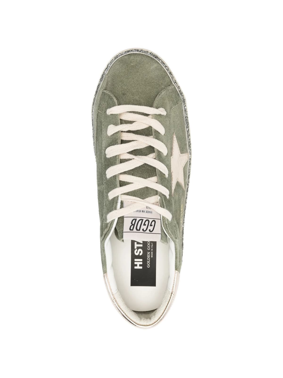 Golden Goose Deluxe Brand Hi Star Glittered Sneakers