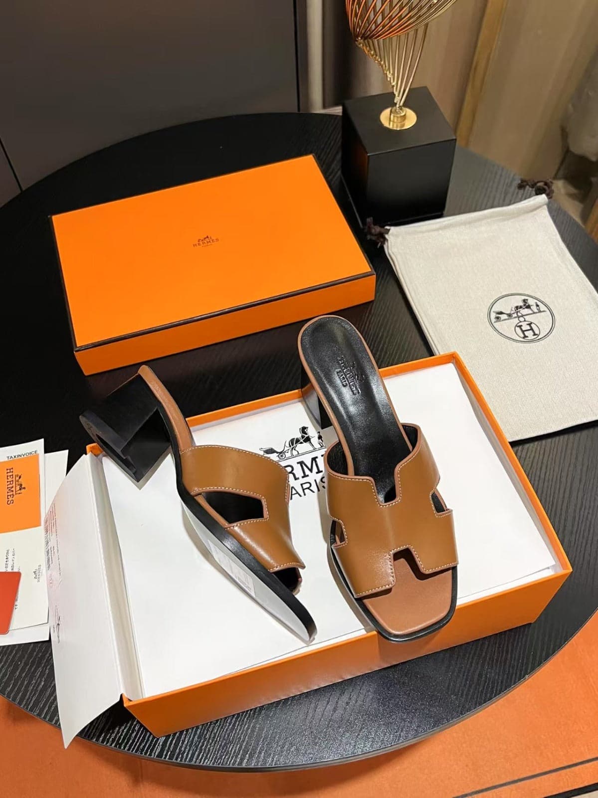 Hermes Helia Sandal Naturel