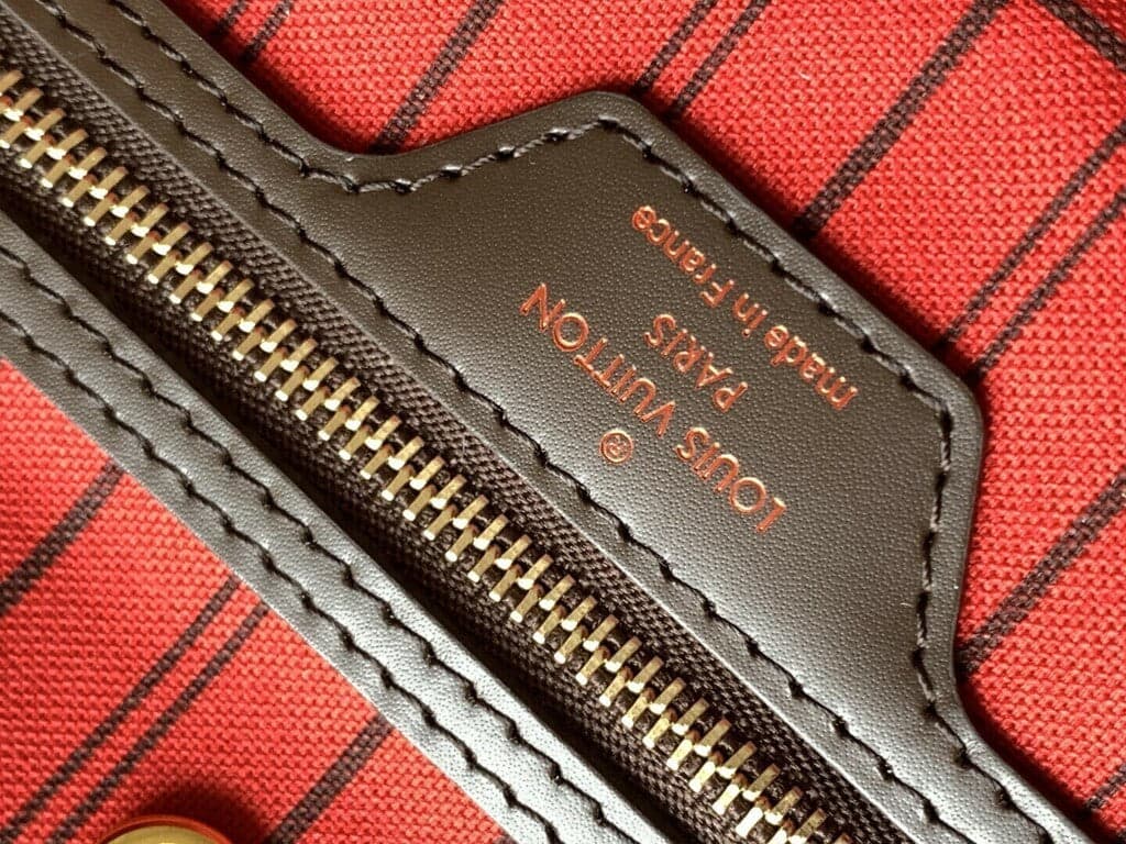Lv Neverfull Inside Out MM Brown and Red.