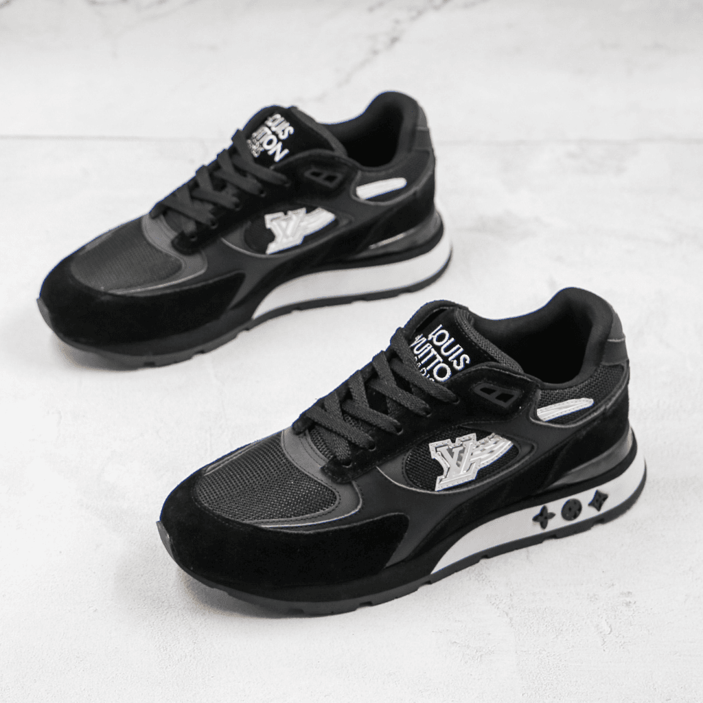 Run Away Sneakers Suede with Mesh Black