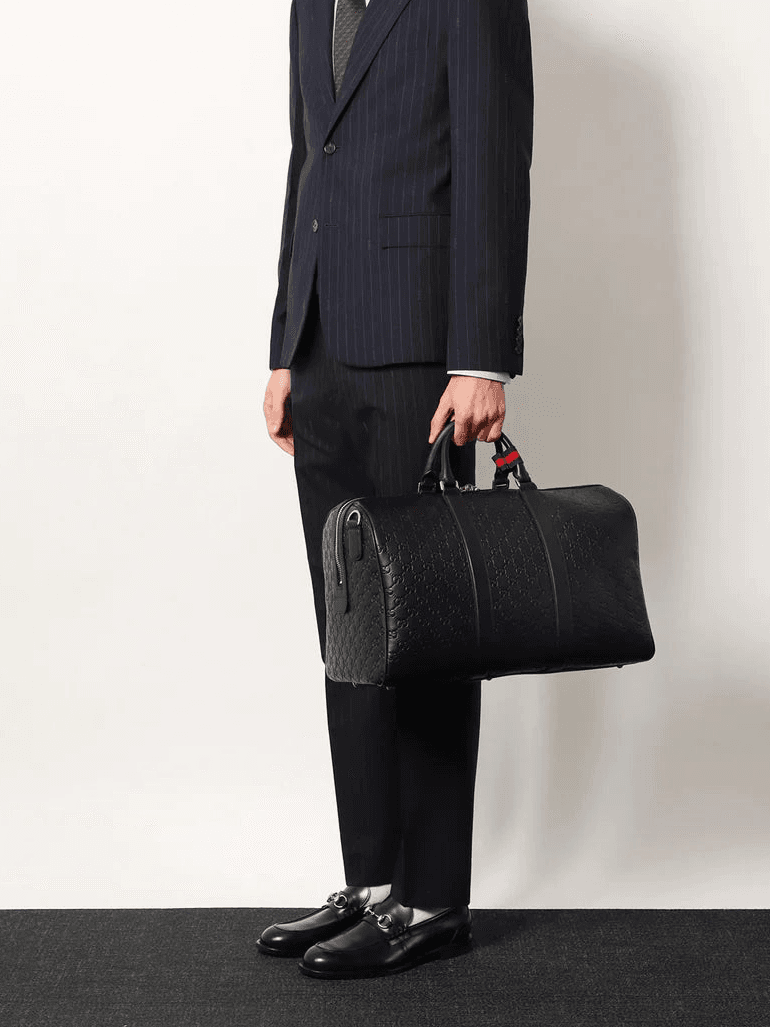 Bolsa Duffle Média GG Emblem da Gucci