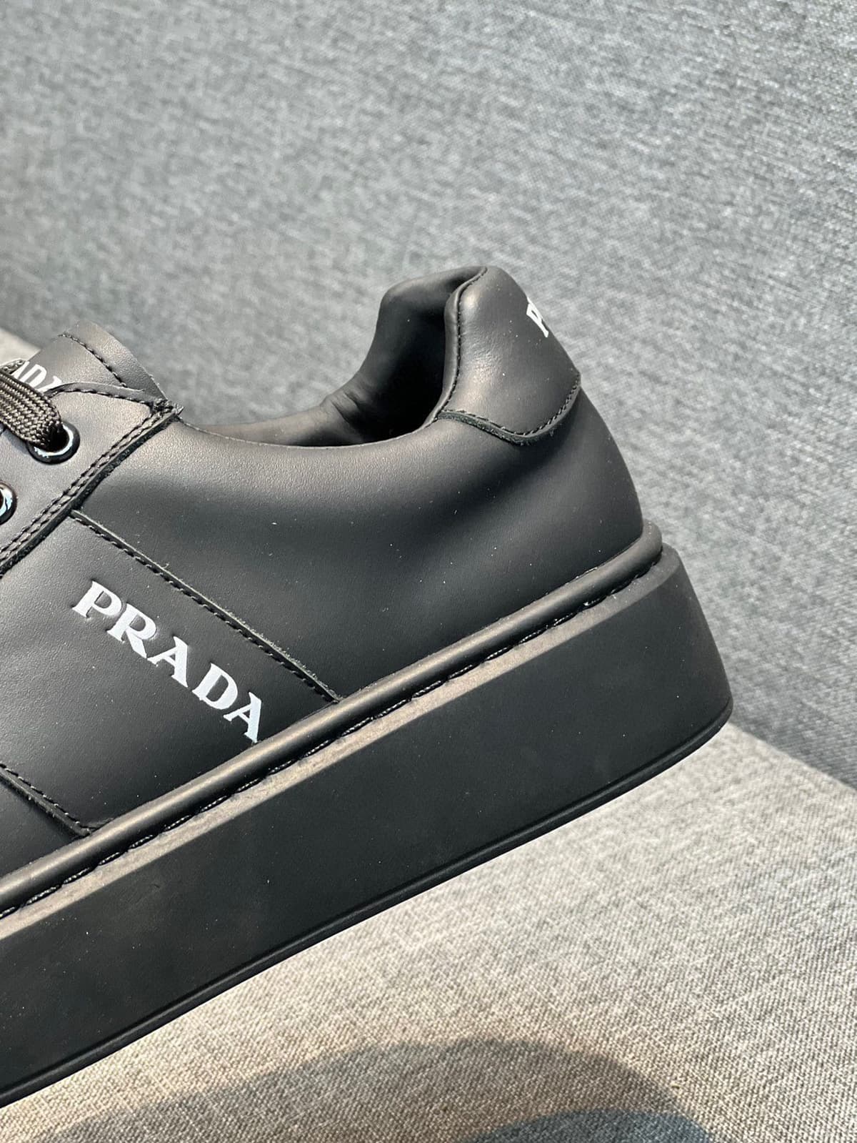 Prada Black Leather Sneaker