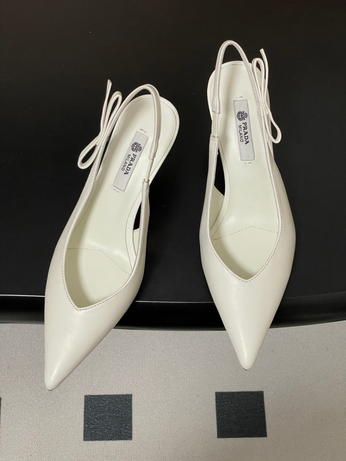 Prada Slingback Pumps White