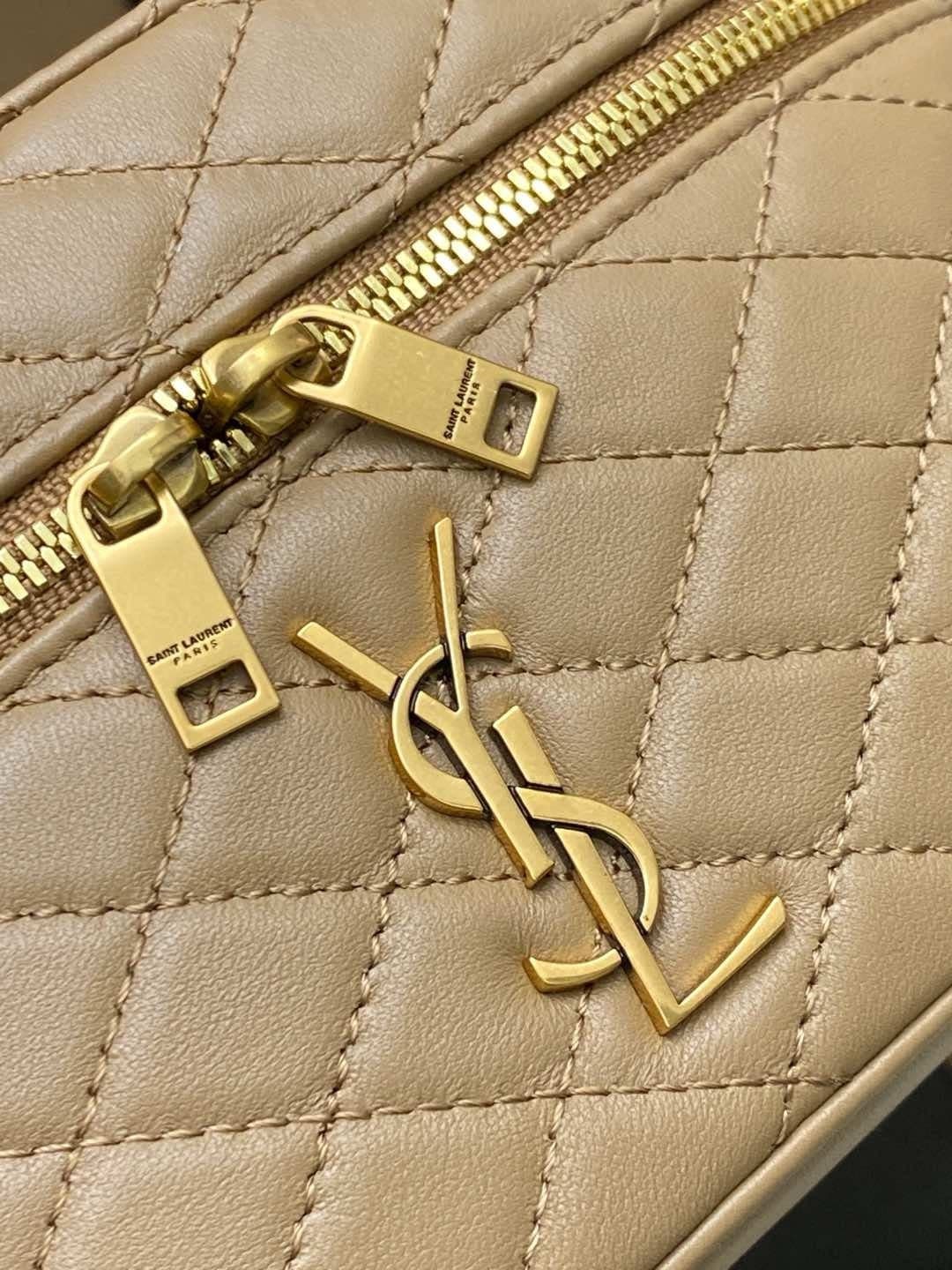 Saint Laurent Gaby Vanity Bege Ferragens Douradas