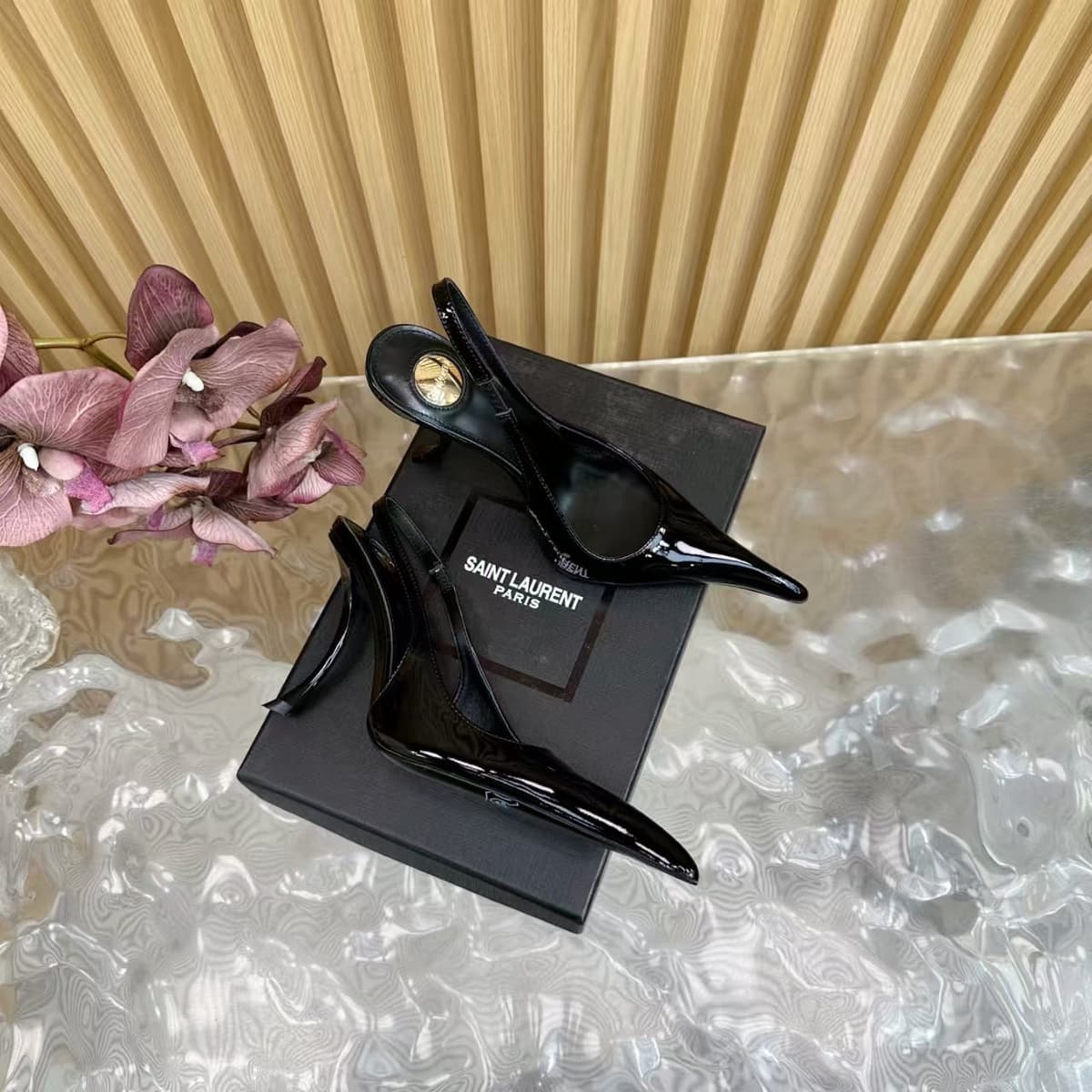 Saint Laurent Scarpin Opyum Sandal Black