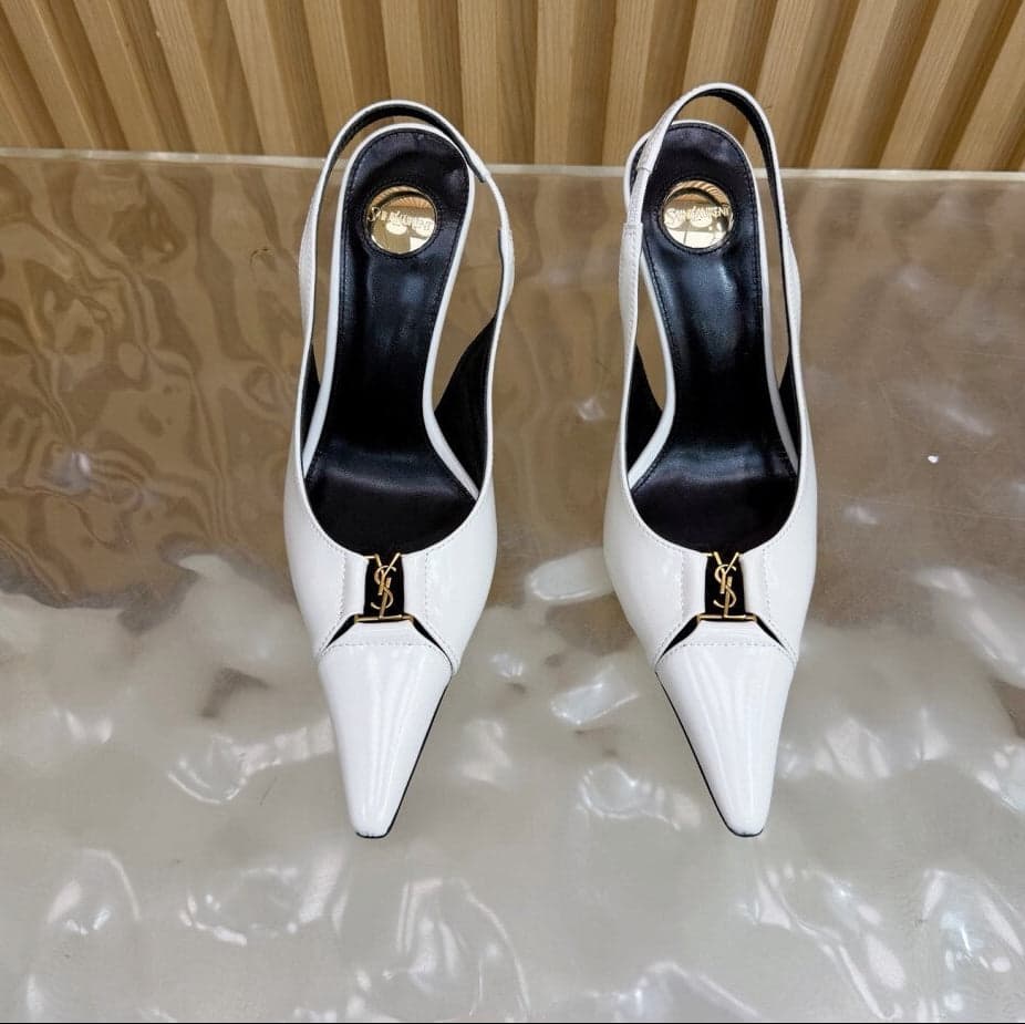 Scarpin Babylone Breteuil Saint Laurent White