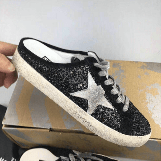 SLIP ON GOLDEN GOOSE GGDB SUPER STAR BLACK