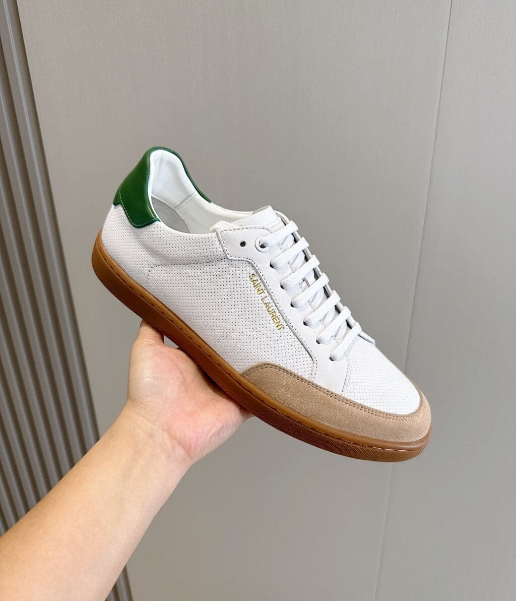 TÊNIS YVES SAINT LAURENT MESH AND LEATHER SNEAKERS LACE-UP