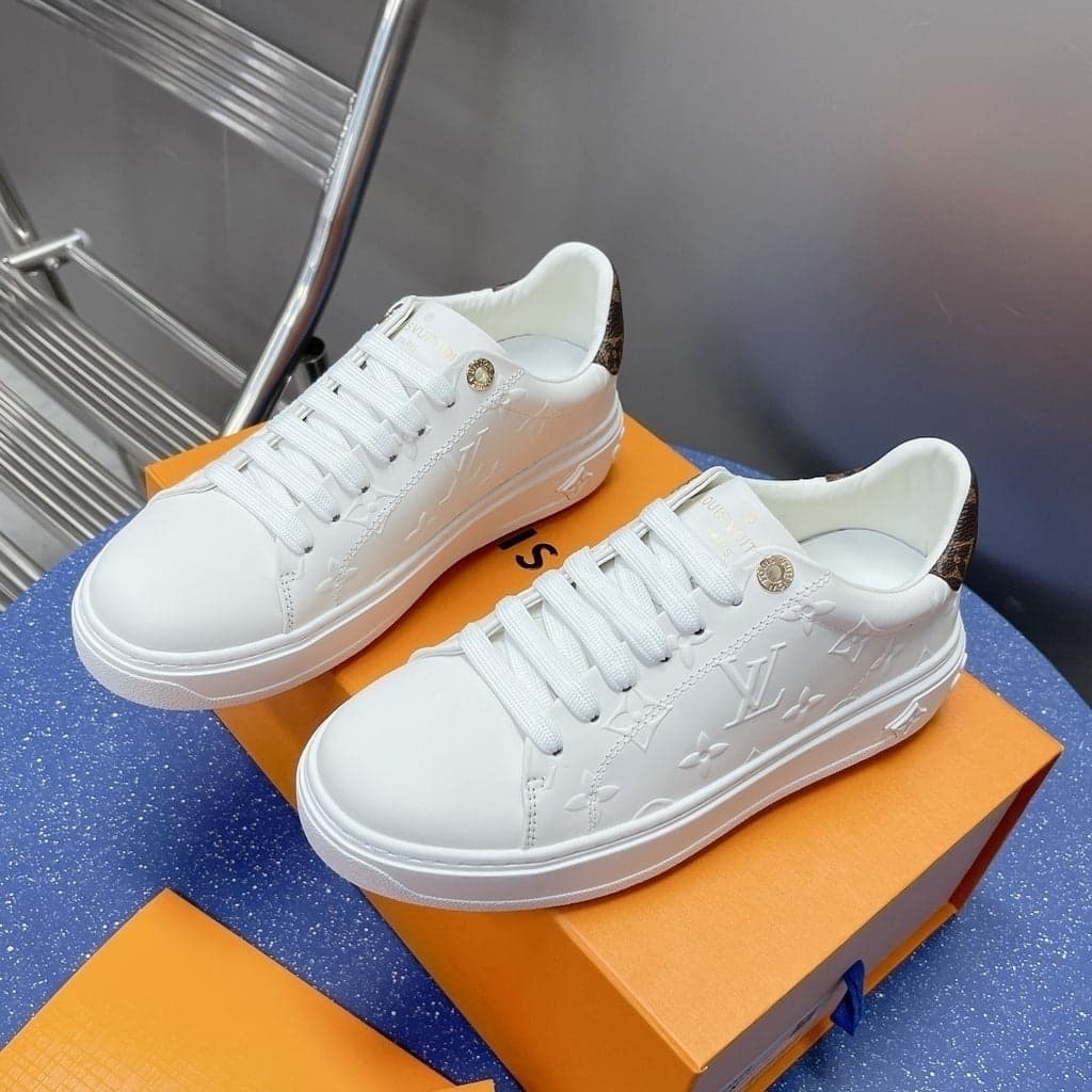 Time Out Debossed Monogram Leather White ( Pronta entrega )
