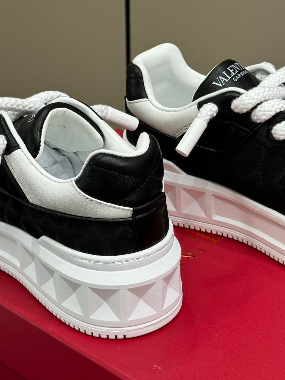 Valentino Garavani One Stud Panelled Sneakers