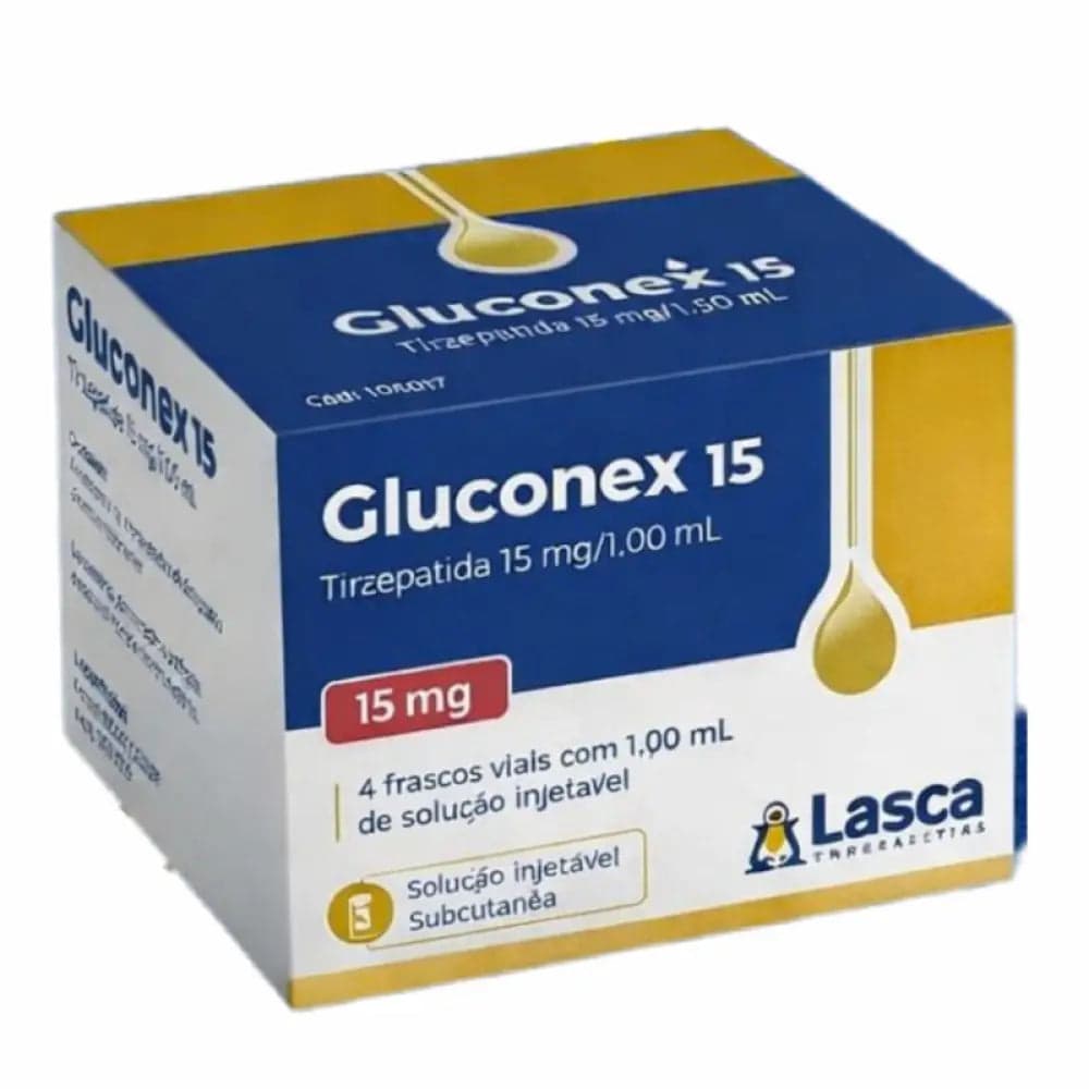 Gluconex 15 Tirzepatida 15mg Solução Injetável