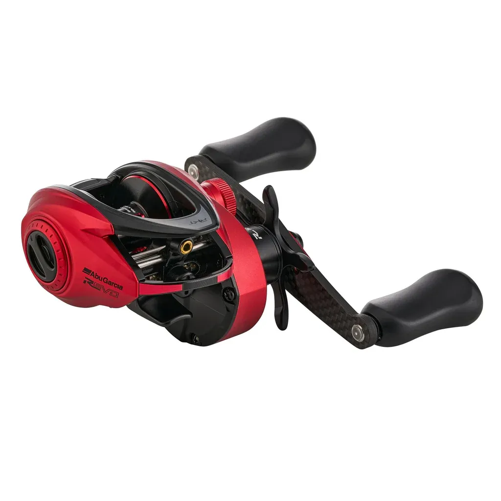 Abu Garcia Carretilha REVO5 Rocket LP-L Esquerda Vermelho/ Preto