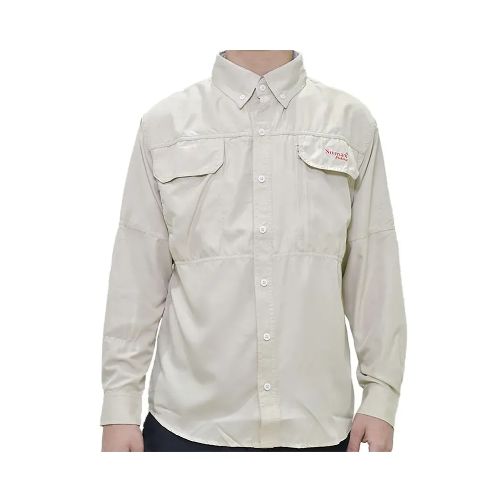 SUMAX CAMISA BSW1901-K VENTILADA MANG.LARGA MAS (T) XXXL KAKI